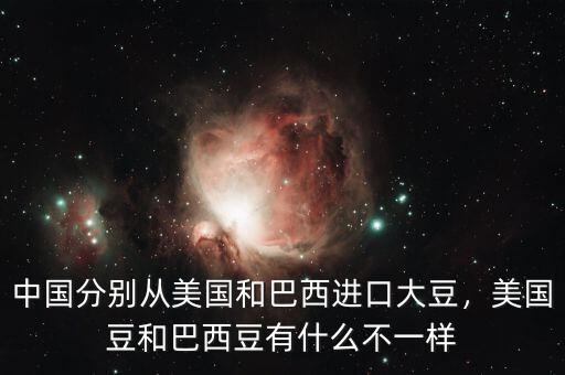 中國分別從美國和巴西進口大豆，美國豆和巴西豆有什么不一樣