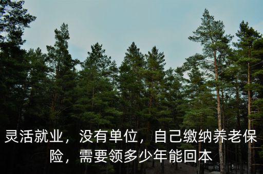 靈活就業(yè)，沒有單位，自己繳納養(yǎng)老保險(xiǎn)，需要領(lǐng)多少年能回本