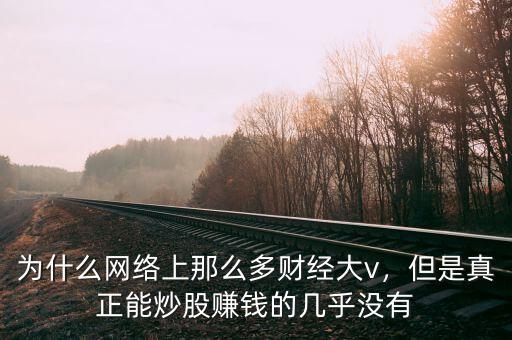 為什么網(wǎng)絡(luò)上那么多財(cái)經(jīng)大v，但是真正能炒股賺錢的幾乎沒有