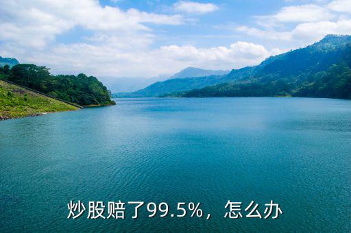 炒股賠了99.5%，怎么辦