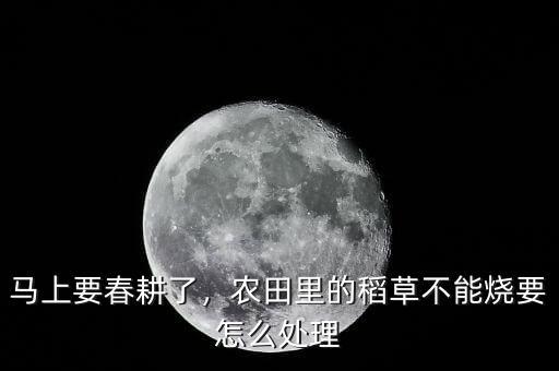 馬上要春耕了，農(nóng)田里的稻草不能燒要怎么處理