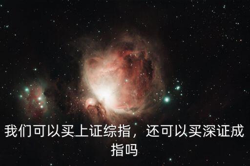 我們可以買上證綜指，還可以買深證成指嗎