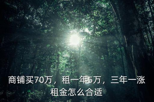 商鋪?zhàn)饨饾q多少合適,三年一漲租金。怎么合適