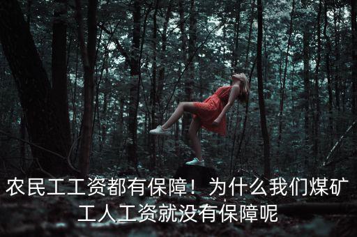 農(nóng)民工工資都有保障！為什么我們煤礦工人工資就沒有保障呢