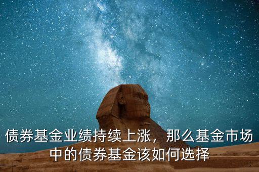 債券基金業(yè)績持續(xù)上漲，那么基金市場中的債券基金該如何選擇
