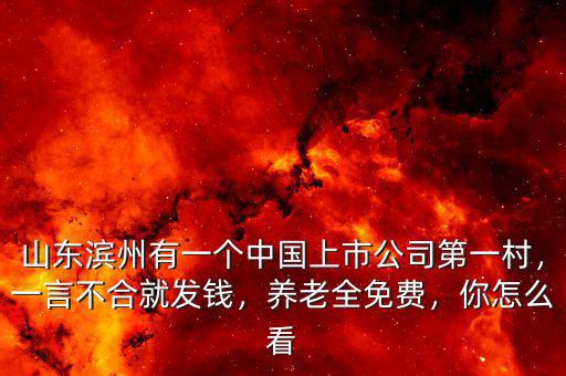 山東濱州有一個(gè)中國上市公司第一村，一言不合就發(fā)錢，養(yǎng)老全免費(fèi)，你怎么看