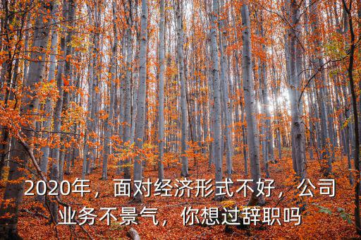 2020年，面對經(jīng)濟形式不好，公司業(yè)務(wù)不景氣，你想過辭職嗎