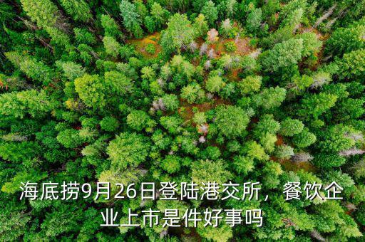 海底撈9月26日登陸港交所，餐飲企業(yè)上市是件好事嗎