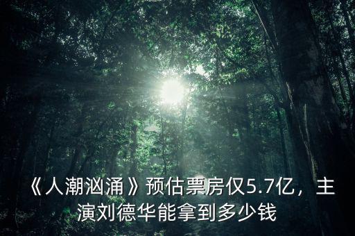 《人潮洶涌》預(yù)估票房僅5.7億，主演劉德華能拿到多少錢
