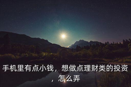 手機里有點小錢，想做點理財類的投資，怎么弄