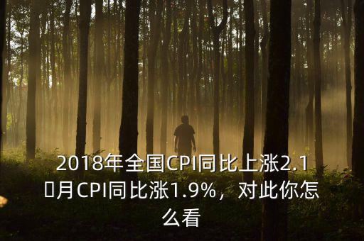 2018年全國(guó)CPI同比上漲2.1月CPI同比漲1.9%，對(duì)此你怎么看