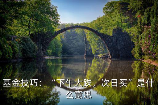 基金技巧：“下午大跌，次日買”是什么意思