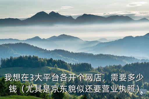 在京東開網(wǎng)店要多少錢,尤其是京東貌似還要營(yíng)業(yè)執(zhí)照