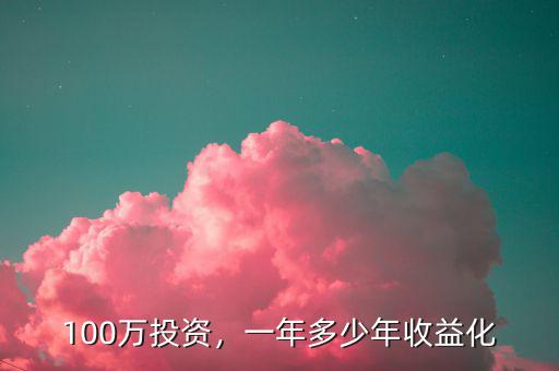 100萬投資，一年多少年收益化
