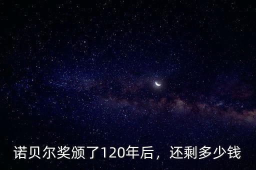 諾貝爾獎(jiǎng)?lì)C了120年后，還剩多少錢(qián)