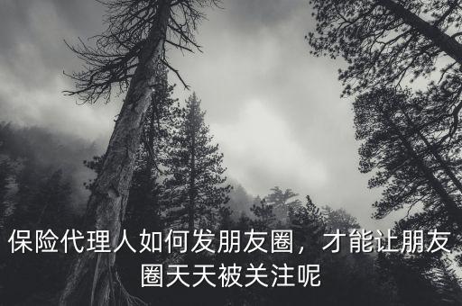 保險(xiǎn)代理人如何發(fā)朋友圈，才能讓朋友圈天天被關(guān)注呢