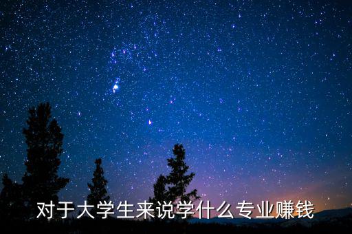 對(duì)于大學(xué)生來說學(xué)什么專業(yè)賺錢