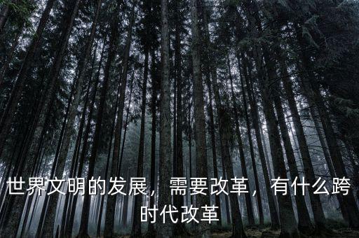 世界文明的發(fā)展，需要改革，有什么跨時(shí)代改革