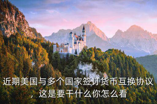 近期美國(guó)與多個(gè)國(guó)家簽訂貨幣互換協(xié)議，這是要干什么你怎么看
