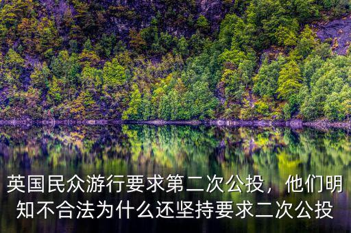 英國民眾游行要求第二次公投，他們明知不合法為什么還堅(jiān)持要求二次公投