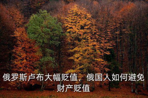 俄羅斯盧布大幅貶值，俄國人如何避免財產(chǎn)貶值