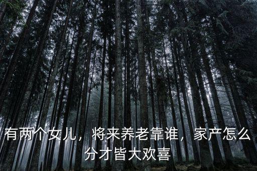 有兩個女兒，將來養(yǎng)老靠誰，家產(chǎn)怎么分才皆大歡喜