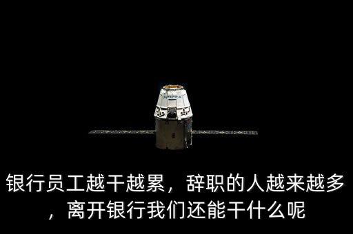 銀行員工越干越累，辭職的人越來越多，離開銀行我們還能干什么呢