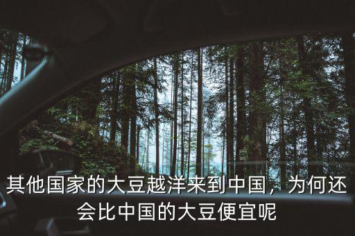 其他國家的大豆越洋來到中國，為何還會比中國的大豆便宜呢