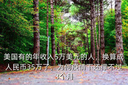 美國有的年收入5萬美元的人，換算成人民幣35萬了，為何疫情下還撐不過3個月