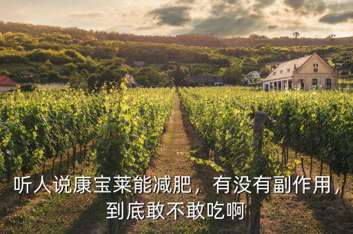 聽人說康寶萊能減肥，有沒有副作用，到底敢不敢吃啊