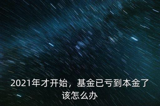 2021年才開始，基金已虧到本金了該怎么辦