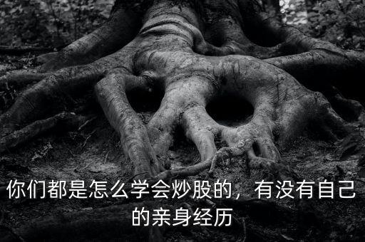 個人怎么炒股,想學習炒股應(yīng)該怎么做