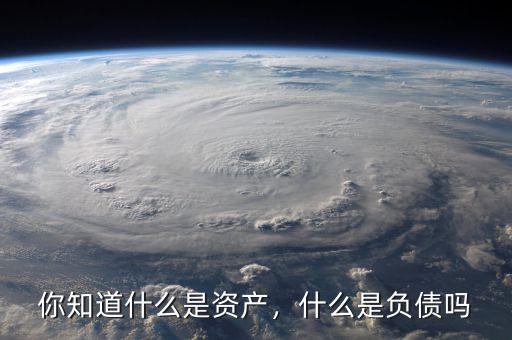 你知道什么是資產(chǎn)，什么是負(fù)債嗎