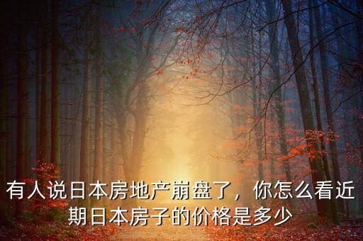 日本地產(chǎn)跌多少,有人說(shuō)日本房地產(chǎn)崩盤了