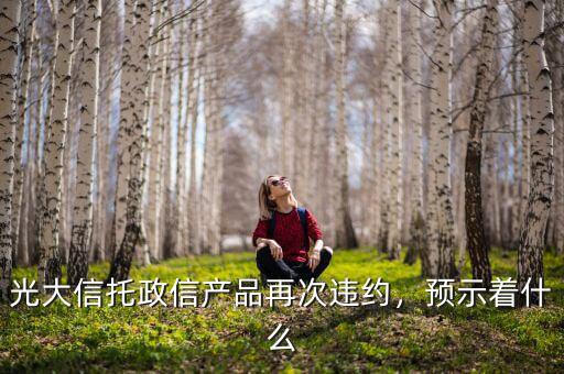 光大信托政信產(chǎn)品再次違約，預(yù)示著什么