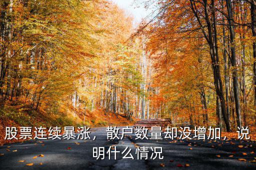 股票連續(xù)暴漲，散戶數(shù)量卻沒增加，說明什么情況