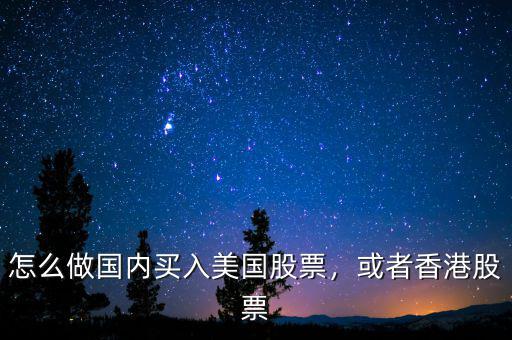 怎么做國內(nèi)買入美國股票，或者香港股票