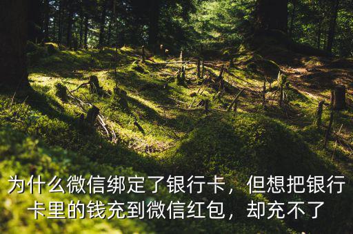 為什么微信綁定了銀行卡，但想把銀行卡里的錢充到微信紅包，卻充不了
