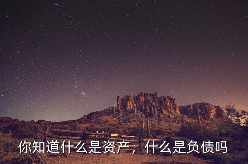 你知道什么是資產(chǎn)，什么是負(fù)債嗎