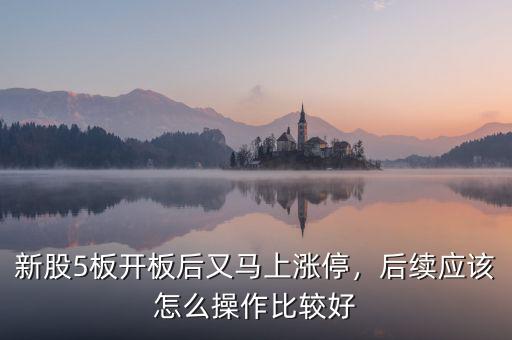 新股5板開板后又馬上漲停，后續(xù)應該怎么操作比較好