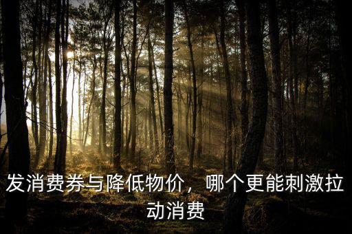 發(fā)消費券與降低物價，哪個更能刺激拉動消費