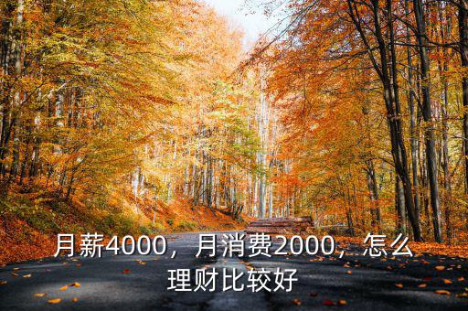 月薪4000，月消費(fèi)2000，怎么理財(cái)比較好
