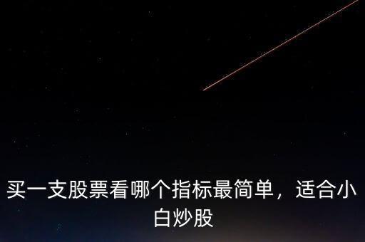 買一支股票看哪個指標(biāo)最簡單，適合小白炒股