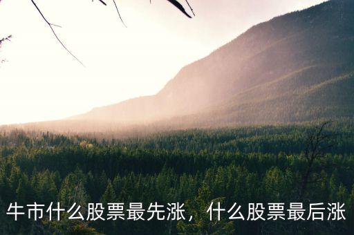 牛市什么股票最先漲，什么股票最后漲