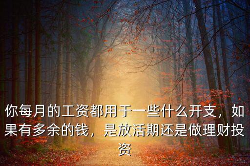 你每月的工資都用于一些什么開(kāi)支，如果有多余的錢(qián)，是放活期還是做理財(cái)投資