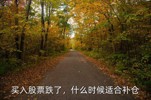 買入股票跌了，什么時候適合補倉