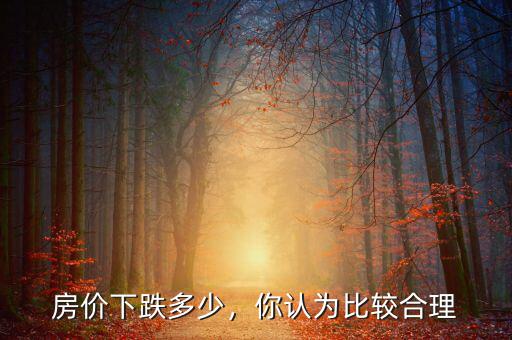 房?jī)r(jià)下跌多少，你認(rèn)為比較合理