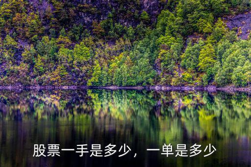 股票一手是多少，一單是多少