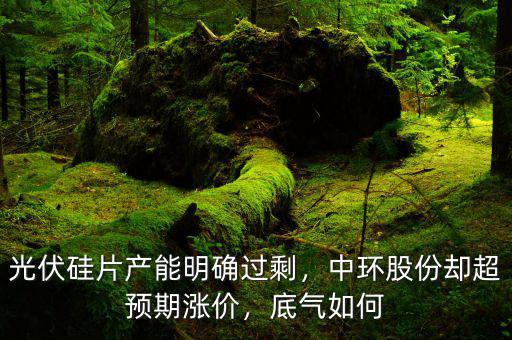 光伏硅片產(chǎn)能明確過剩，中環(huán)股份卻超預(yù)期漲價(jià)，底氣如何