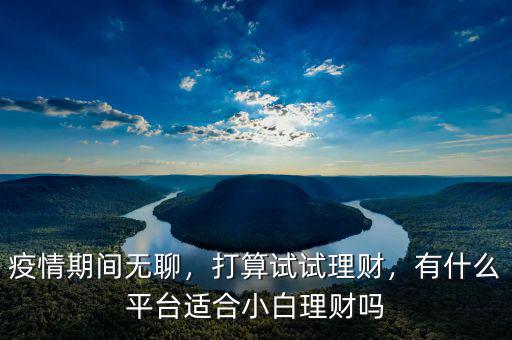 疫情期間無聊，打算試試理財，有什么平臺適合小白理財嗎